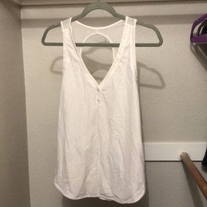 Lululemon white tank top, size 6